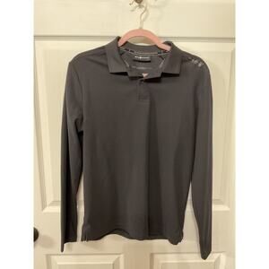 Sail Racing Bowman Technical Long Sleeve Polo in Dark Grey, S